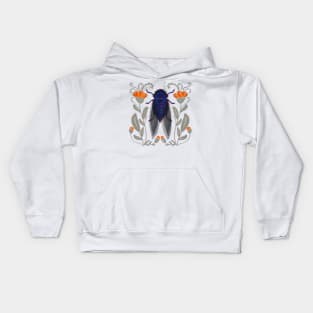 Cicada Bug in the Garden Kids Hoodie